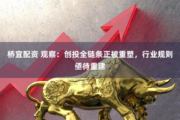 桥宜配资 观察：创投全链条正被重塑，行业规则亟待重建