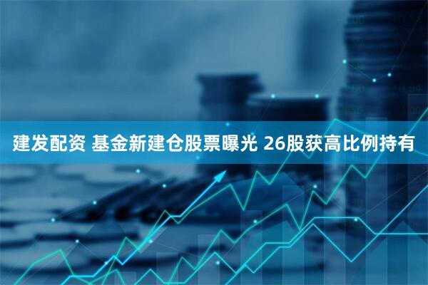 建发配资 基金新建仓股票曝光 26股获高比例持有